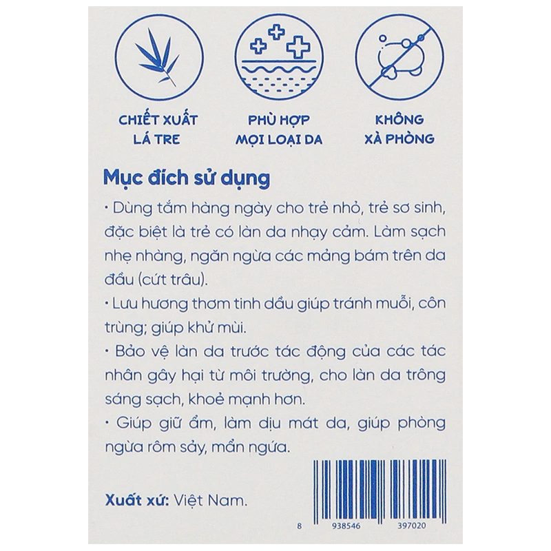 Nước tắm thảo dược Sachi hương tràm, giúp ngăn rôm sảy chai 250ml - 7